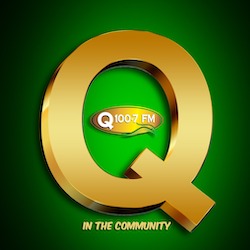Q 100.7 FM logo